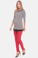 Thumbnail for your product : Olian Stripe Boatneck Maternity Top