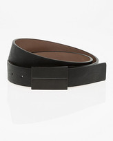 Thumbnail for your product : Le Château Reversible Faux Leather Plaque Belt