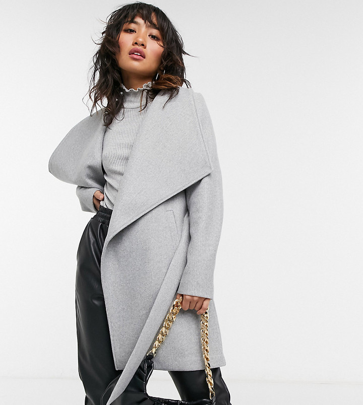 petite wool wrap coat