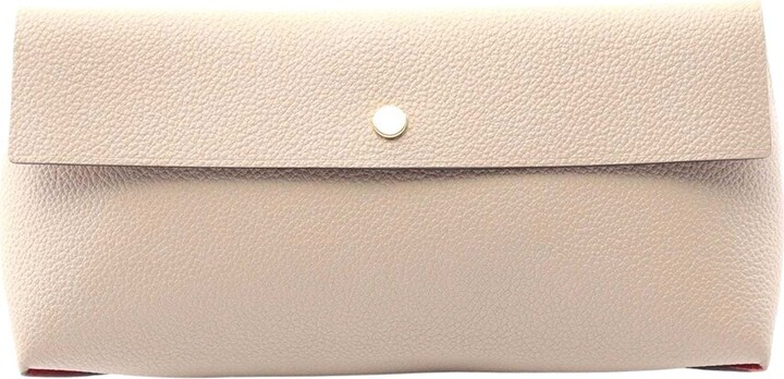 Louis Vuitton Beige Leather Pochette Rivette Gm (Authentic Pre-Loved)