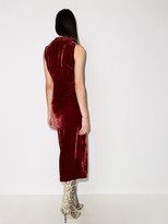 Thumbnail for your product : USISI SISTER Jana wraparound velvet midi dress