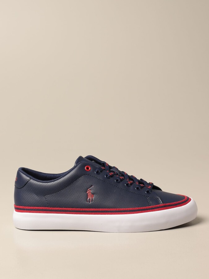 Polo Ralph Lauren sneakers in perforated leather - ShopStyle Shoes