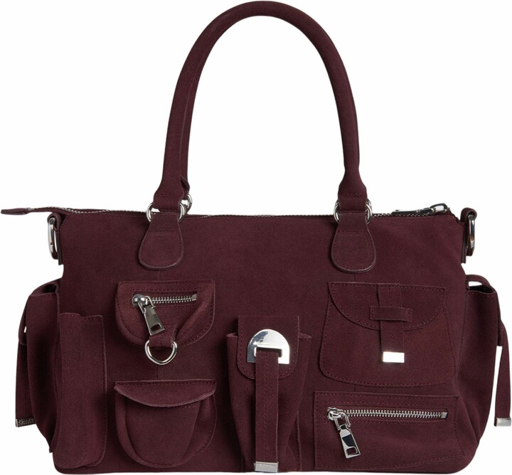 Cynthia Rowley Suede Cargo Pocket Shoulder Bag