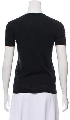 Chanel Gathered Short Sleeve Top