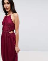 Thumbnail for your product : ASOS Tall TALL Dobby High Neck Midi Dress With Cut Out Sides