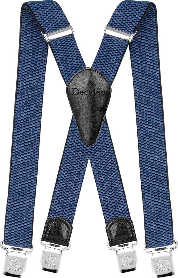 Doloise Adjustable Elastic X Back Style Suspenders For Men's And Women's With Strong Metal Clips (Black) : Buy Online At Best Price In KSA - Souq Is Now - Foto 2