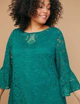 Thumbnail for your product : Lane Bryant Flounce-Sleeve Lace Dress