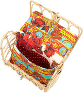 Thumbnail for your product : Dolce & Gabbana Leather-trimmed rattan shoulder bag