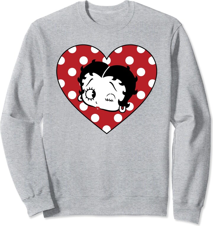 Betty Boop Polka Dot Heart Sweatshirt