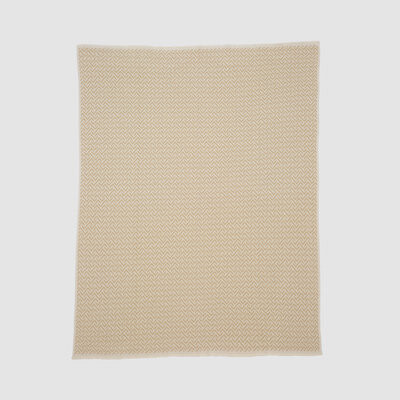 In2Green Cotton Sustainable Knit Geometric Chevron Throw Blanket - Broken Zig Zag