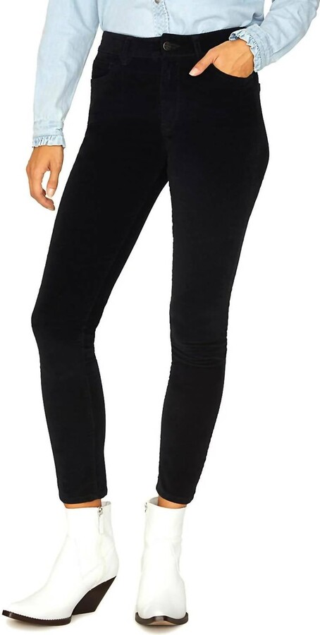 Social Standard Skinny Corduroy Pants In Black