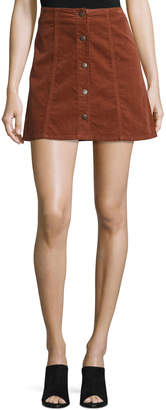 Joie Tilda Corduroy Button-Front Miniskirt