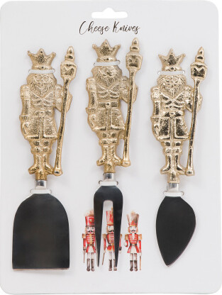 TJMAXX 3Pk 7In Nutcracker Cheese Knives