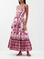 Thumbnail for your product : Dolce & Gabbana Majolica-print Cotton-poplin Maxi Dress