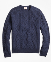 Thumbnail for your product : Brooks Brothers Merino Wool Cable Crewneck Sweater
