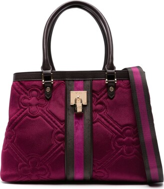 Small hobo bag, Velvet & gold metal, pink — Fashion