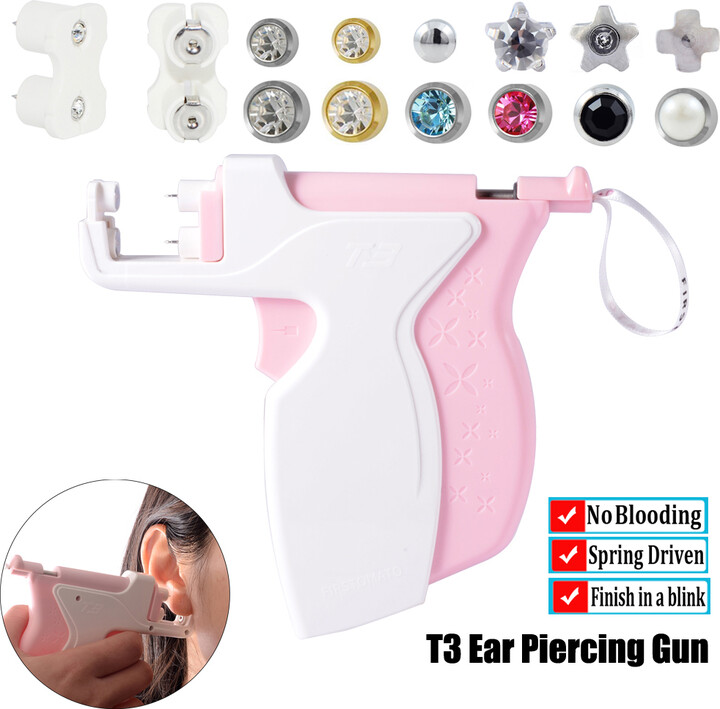 tajam T3 Professional Ear Piercing Gun Surgical Steel Earring Ear Puncture Instrument Tool Can Easy Use For Ear Cartilage Piercing