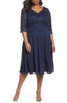 Thumbnail for your product : Alex Evenings V-Neck Lace Dress