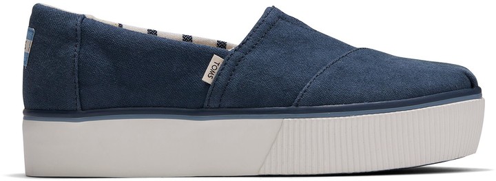 blue vintage canvas platform women's boardwalk classics venice collection