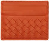 Thumbnail for your product : Bottega Veneta Orange Intrecciato Card Holder