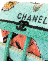Thumbnail for your product : Chanel Pre Owned 1994 Diamond-Quilted Terry-Cloth Backpack