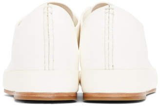 Feit White Hand Sewn Low-Top Sneakers