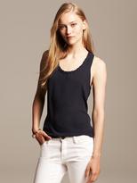 Thumbnail for your product : Banana Republic Chain-Trim Crepe Tank