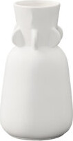 Latitude Run Ceramic Round Bellied Bottle Vase Matte Finish White