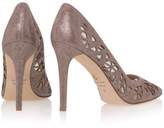 Thumbnail for your product : Elie Saab Metallic Leather Cutout Pumps
