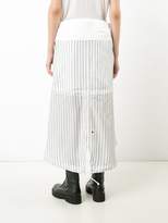 Thumbnail for your product : Sacai shirt tie insert skirt