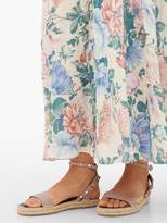 Thumbnail for your product : Valentino Garavani - Rockstud-strap Leather Espadrille Sandals - Womens - Nude