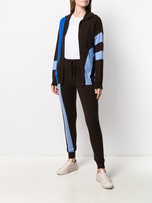 Chinti and Parker Cashmere Striped Knitted Joggers