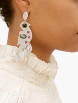 Thumbnail for your product : Isabel Marant Embellished Bird Drop Earrings - Womens - Silver