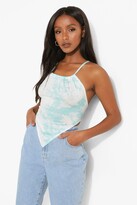 Thumbnail for your product : boohoo Petite Tie Dye Tie Back Scarf Top