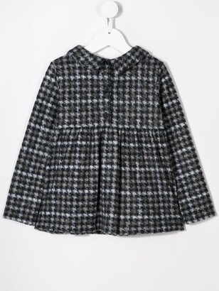 Douuod Kids Houndstooth Print Blouse