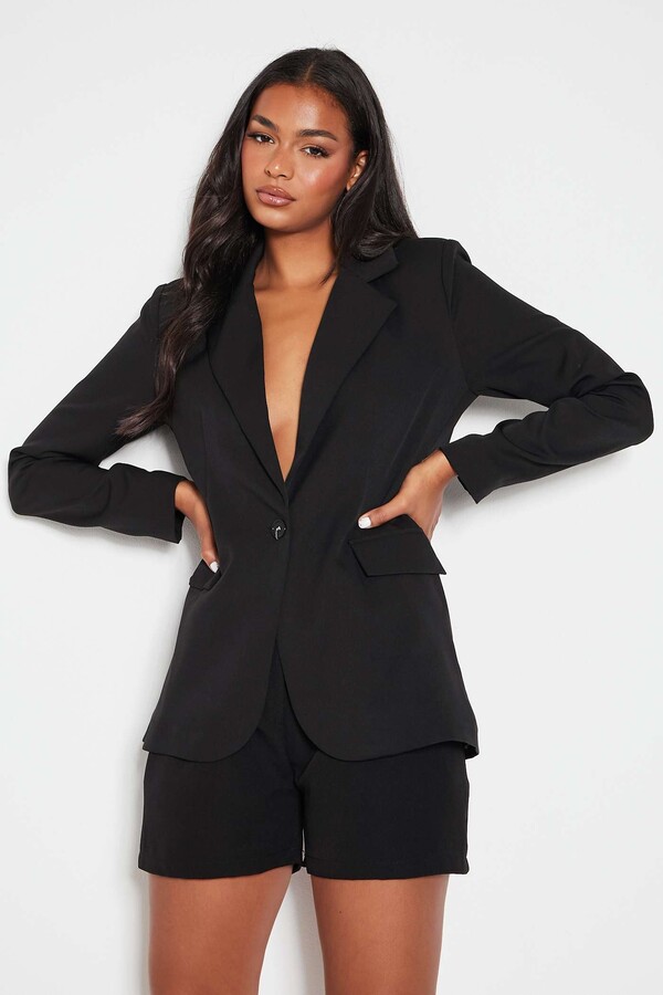 I SAW IT FIRST Black Petite Woven Single Breasted Tailored Blazer -  ShopStyle
