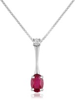 Thumbnail for your product : Incanto Royale Diamond and Ruby Drop 18K Gold Pendant Necklace