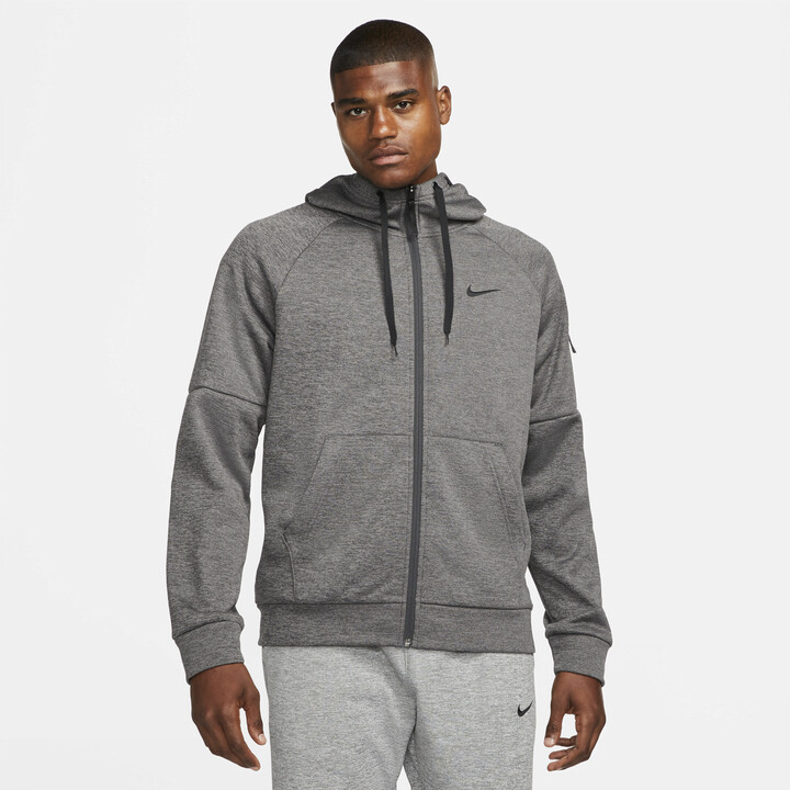Nike Men's Therma Therma-FIT Full-Zip Fitness Top in Grey | DQ4830-071