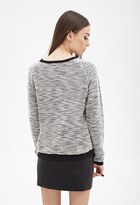 Thumbnail for your product : Forever 21 Marled Contrast-Trim Sweatshirt