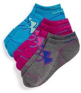 Thumbnail for your product : Under Armour 'Socks Solo IV' HeatGear® No-Show Socks (3-Pack) (Big Kid)