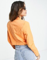Thumbnail for your product : Only cropped tailored blazer in orange
