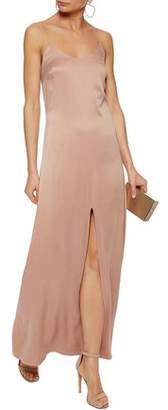 Alice + Olivia Split-Front Washed-Silk Gown