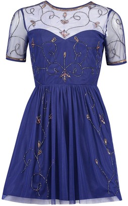 boutique embellished skater dress