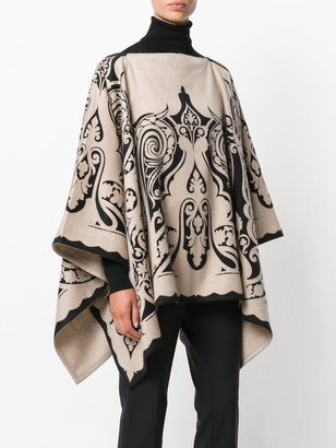 Etro embroidered knitted cape
