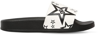 Dolce & Gabbana Star Printed Leather Slide Sandals