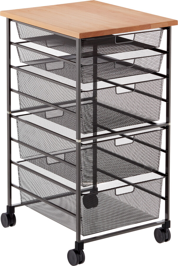 Container Store Elfa Mesh Kitchen Cart Graphite - ShopStyle