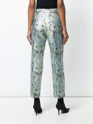 MSGM patterned cropped trousers