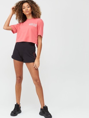 Calvin Klein Cropped Short Sleeve T-Shirt - Red