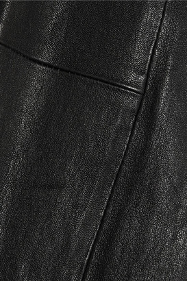 Vince Cropped Leather Leggings - Black