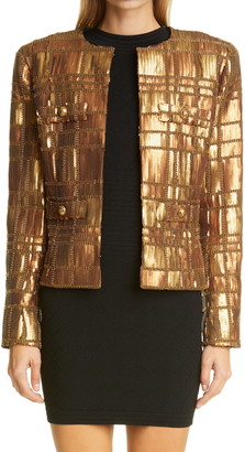 balmain sequin jacket